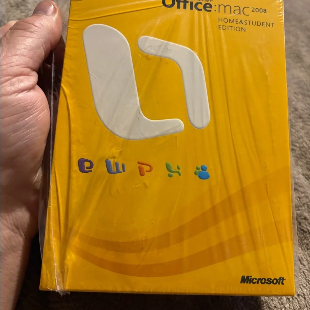 Microsoft Office Mac 2008 Home & Student Edition - Yellow new factory sealed